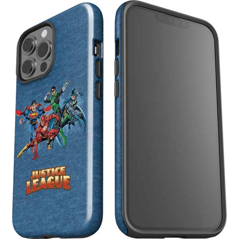 Justice League Action Pose Charcaters iPhone 15 Pro Max Impact Case